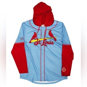 St. Louis Cardinals Adult Hoodie Shirt - Red and Blue